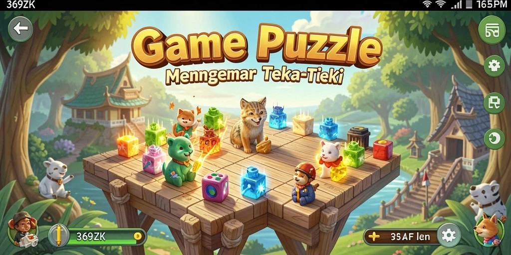 Screenshot gameplay 369ZK menunjukkan tantangan teka-teki menarik.
