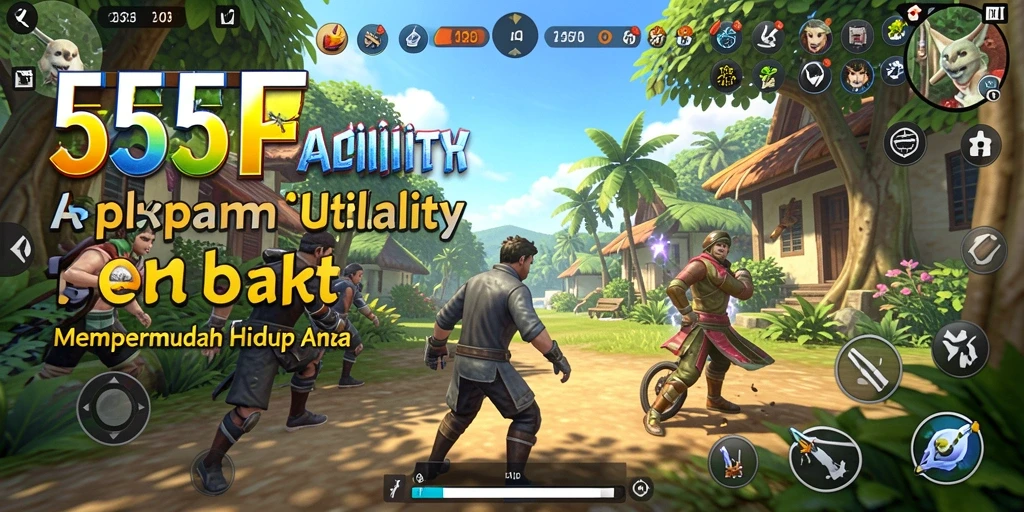 Tampilan aplikasi 555F yang sederhana dan efektif untuk manajemen Utility.
