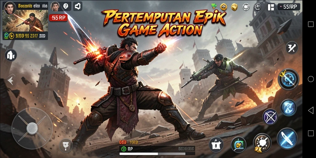 Gameplay menarik dengan aksi mendebarkan di 55RP.