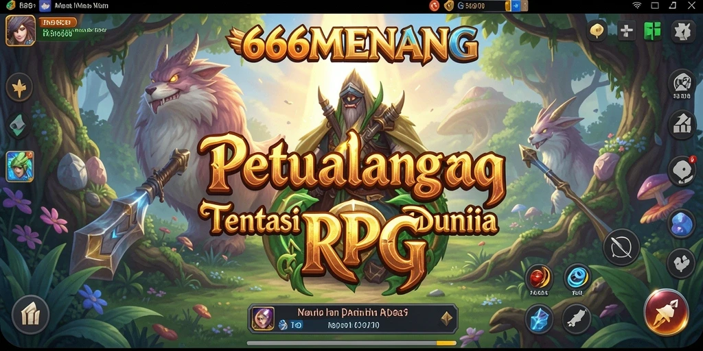 Tampilan gameplay RPG yang mendebarkan dan penuh petualangan.