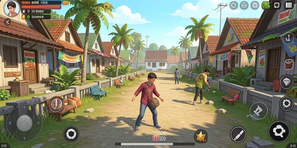 Screenshot gameplay 888IDR menampilkan interaksi karakter yang mendalam.