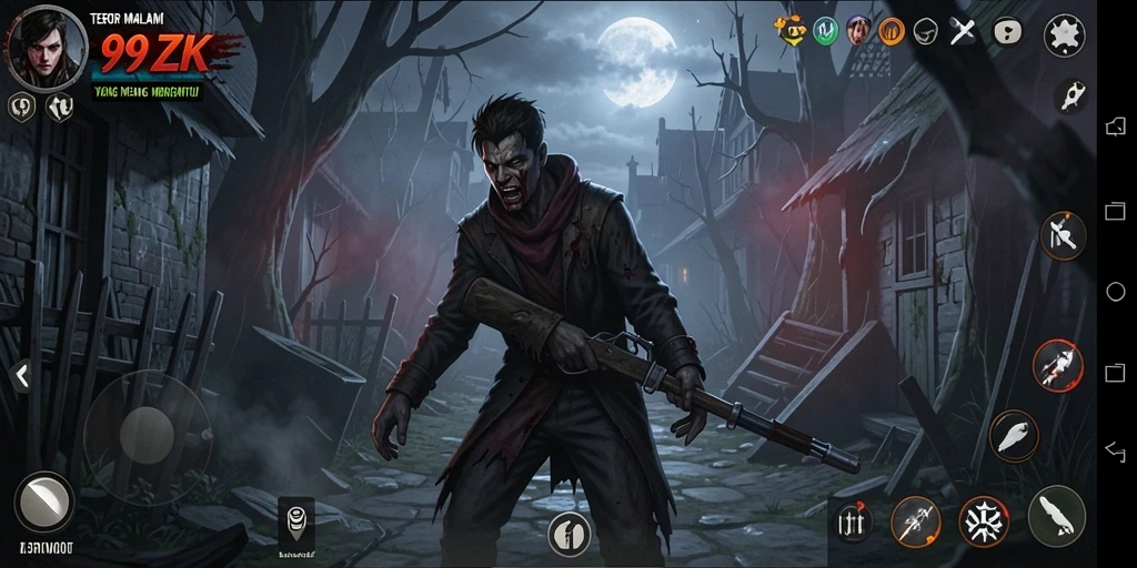 Tampilan gameplay mendebarkan dan penuh ketegangan dari 99ZK.