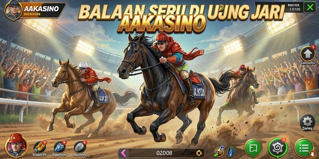 Tampilan gameplay Racing AAKASINO yang mendebarkan dan penuh aksi.