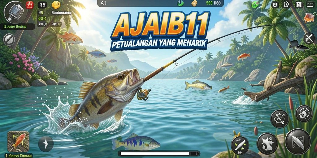 Gameplay memancing yang seru dan mendebarkan di AJAIB11.