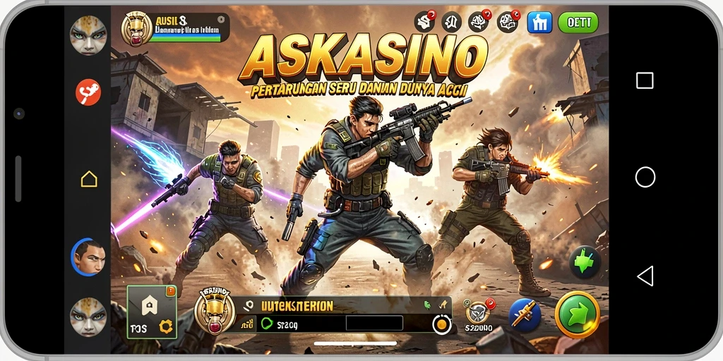Tangkapan layar dari gameplay menegangkan dalam ASKASINO.