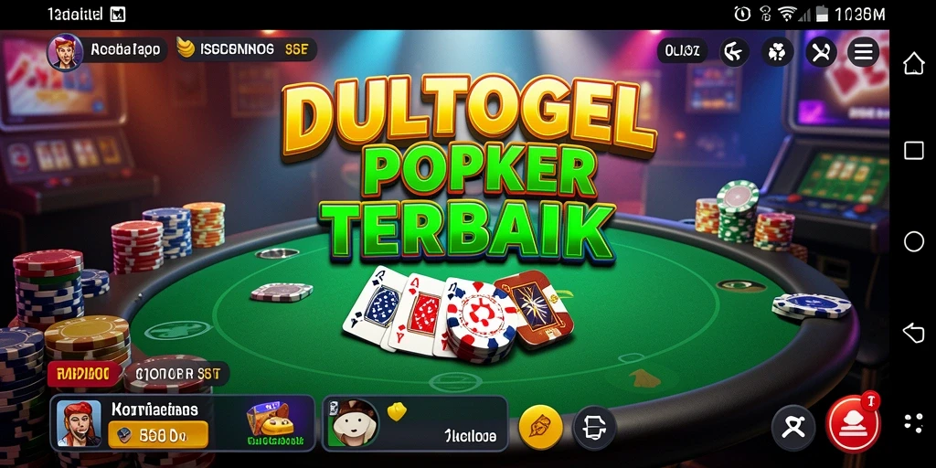Screenshot gameplay DULTOGEL menampilkan aksi seru permainan Poker.