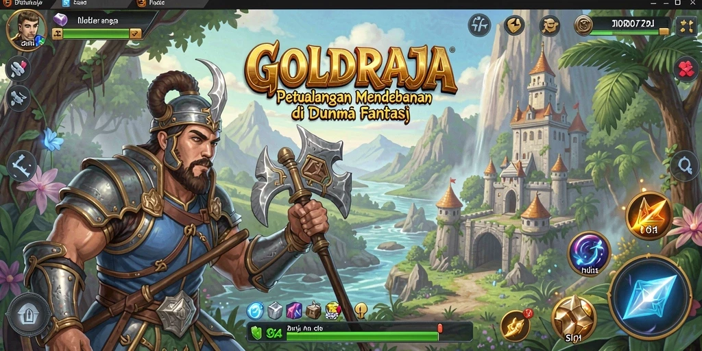 GOLDRAJA menampilkan gameplay petualangan yang mendebarkan dan menakjubkan.
