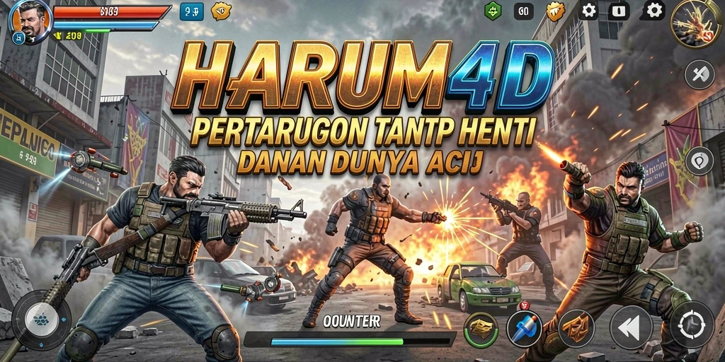 Tangkapan layar menampilkan pertarungan mendebarkan dalam HARUM4D.