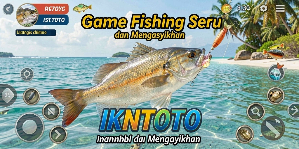 Screenshot gameplay IKNTOTO yang menunjukkan keseruan memancing.