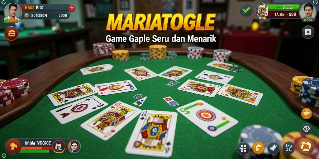 Tampilan antarmuka permainan Gaple yang seru dan interaktif.