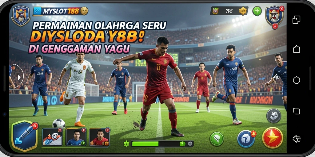 Screenshot gameplay MYSLOT188 yang menampilkan aksi olahraga seru.