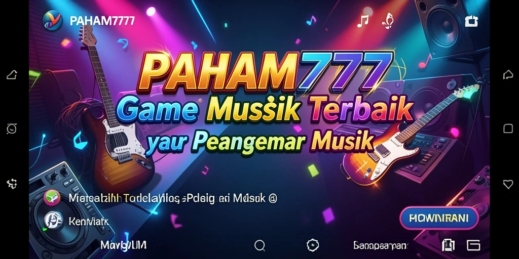 Tampilan gameplay musik yang menenangkan dan penuh tantangan.