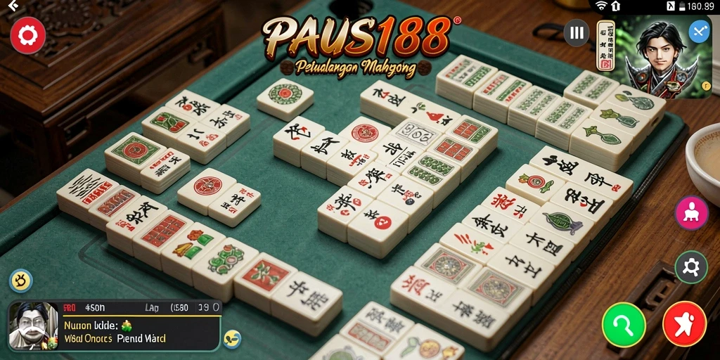 Tampilan seru gameplay Mahjong di PAUS188.