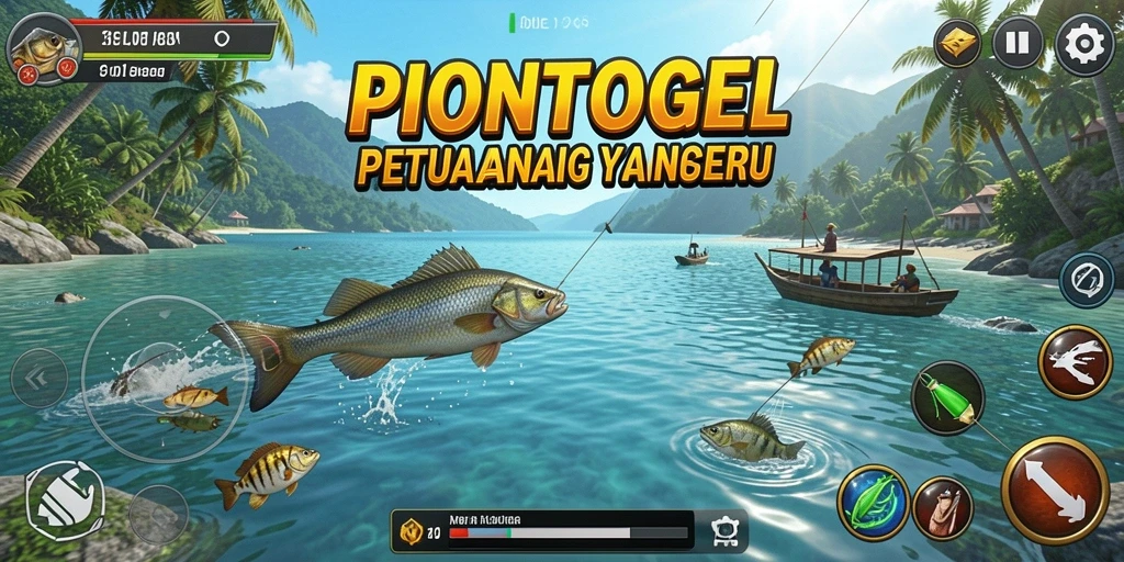 Tampilan menarik dari gameplay memancing di PIONTOGEL.
