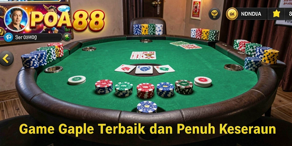 Screenshot gameplay POA88 menunjukkan keseruan permainan Gaple.