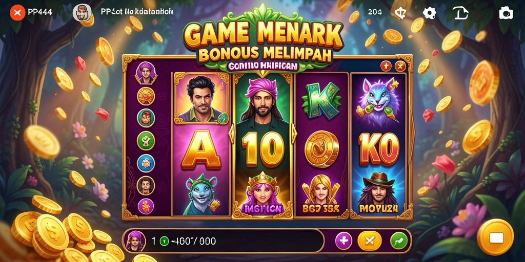 Tampilkan gameplay menarik dari PP444 dengan tema slot yang beragam.