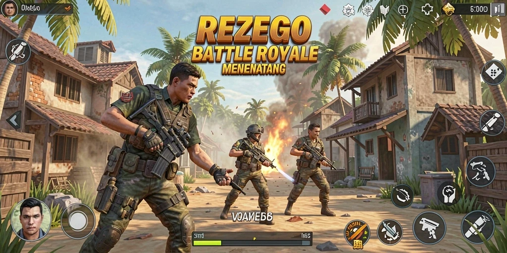 Gameplay seru dengan aksi Battle Royale di REZEGO.