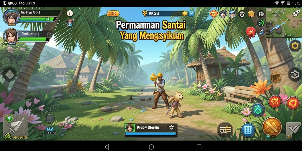 Tampilan gameplay yang cerah dan menyenangkan di RKGG.