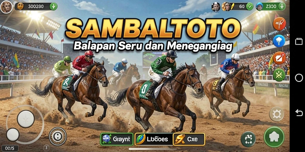 Tampilan seru gameplay SAMBALTOTO saat balapan di lintasan menantang.
