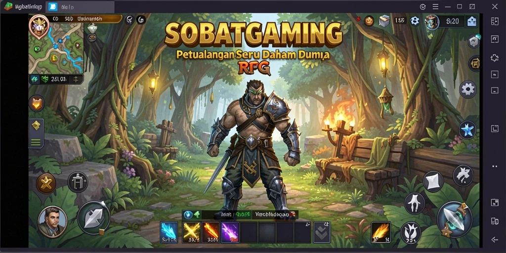 Screenshot utama SOBATGAMING menampilkan aksi seru dalam pertempuran RPG.