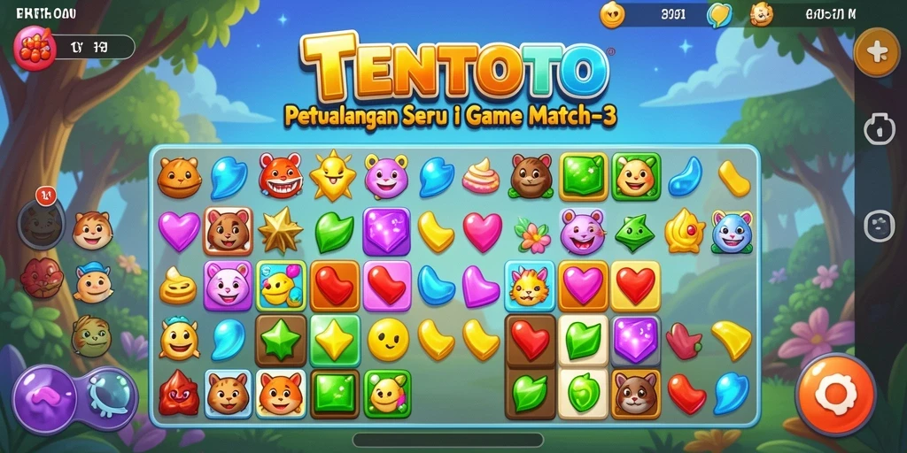 Tampilan gameplay seru yang penuh warna dan tantangan dari TENTOTO.